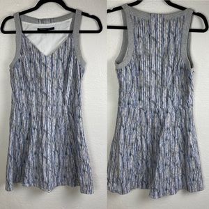 Theyskens’ Theory Mini Dress gray blue abstract print